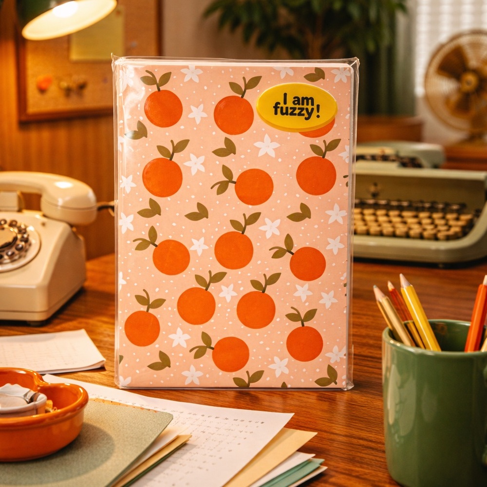 Orange and White Decorative Notebook NWT - Picture 12 of 12
